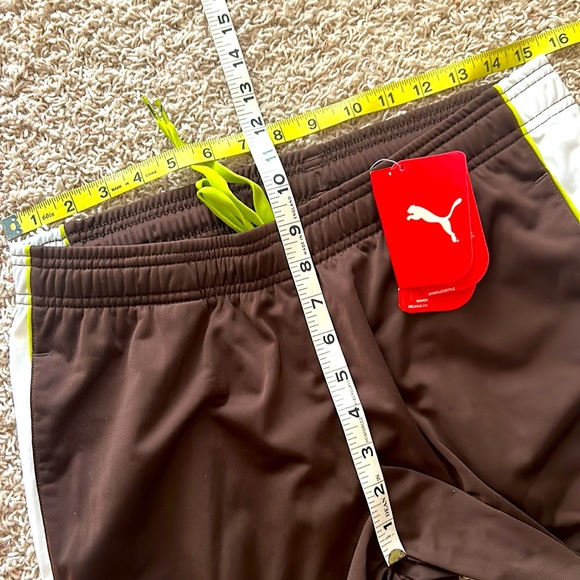NWT⭐️PUMA🐆CAPRI PANTS🤎Brown, White & Bright Lime Size LARGE💚BRAND NEW w/Tags! - Picture 12 of 13